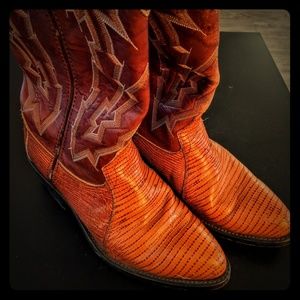 [Durango] Vintage Snakeskin Cowboy Boots 8W GUC